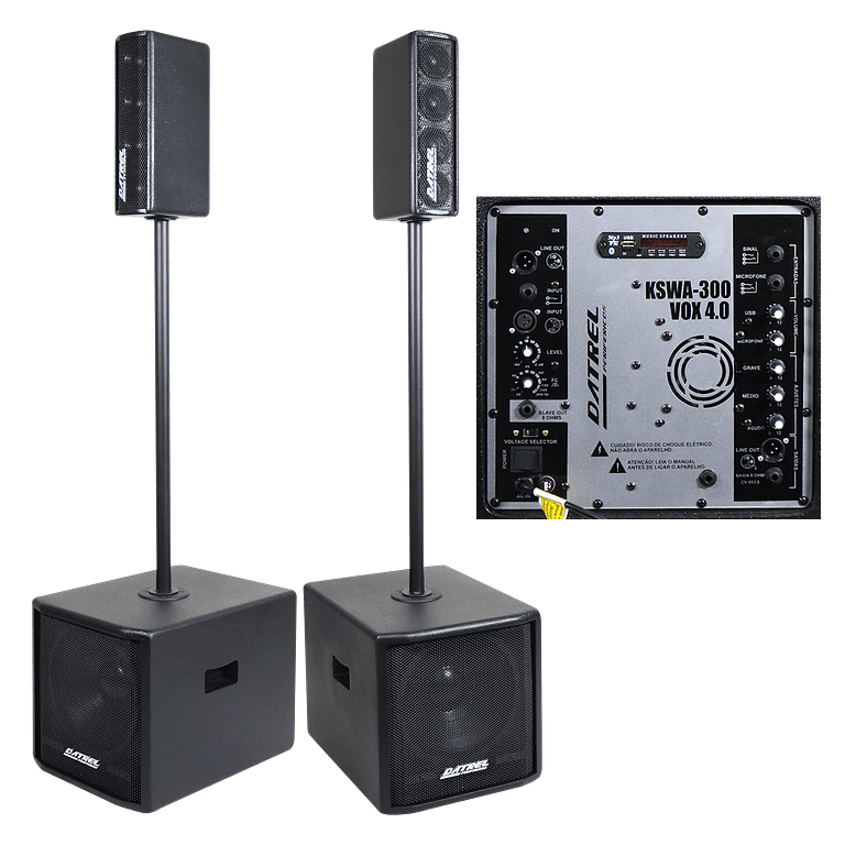 Produto Combo Completo Vertical Line DATREL KSWA300 – VOX4.0 + SW300